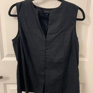 Linen button down top